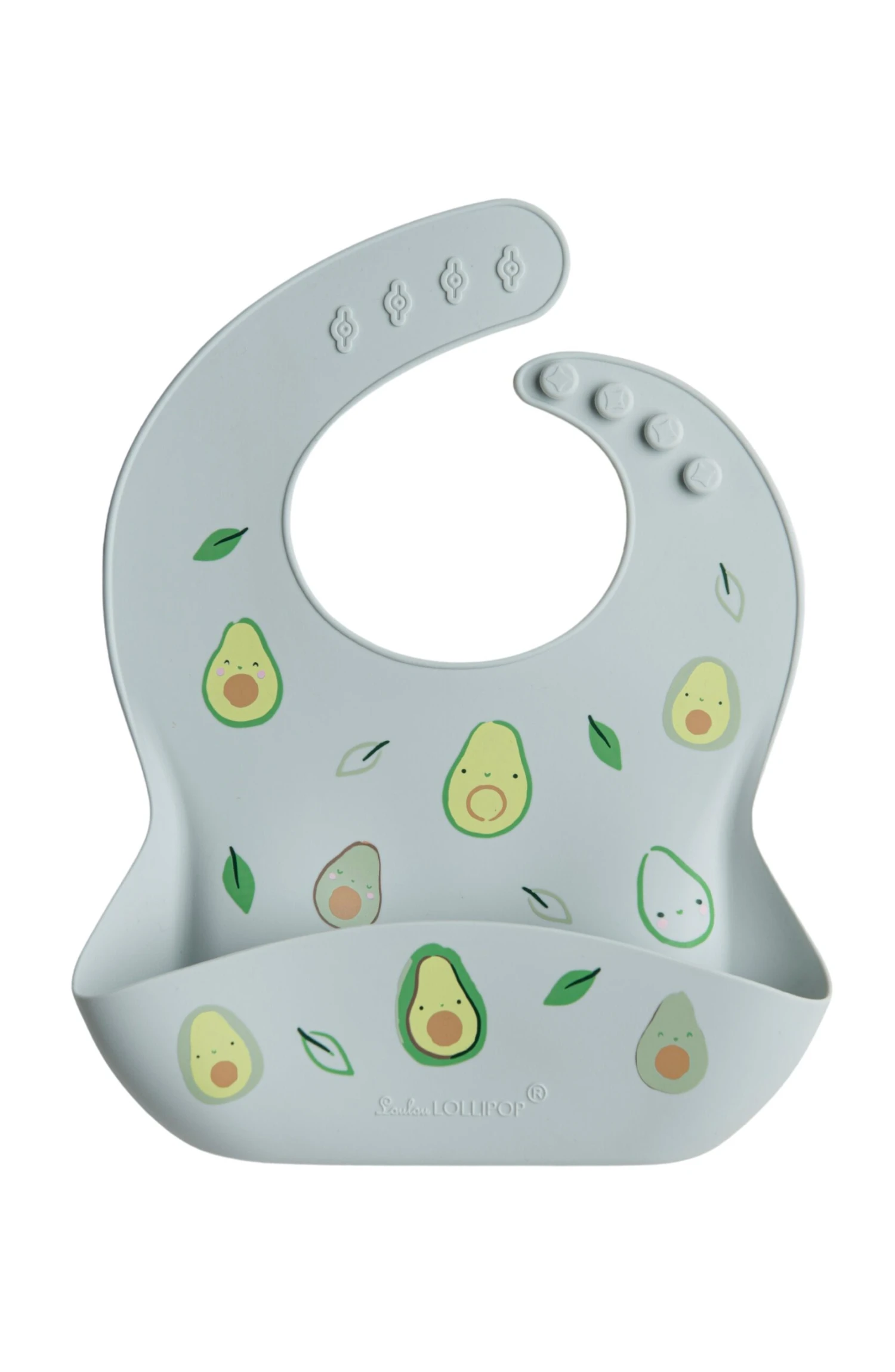 Silicone Bib Printed - Avocado 1 Silicone Bib Printed - Avocado