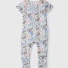 Short Sleeve Zipped Romper - Silly Seals