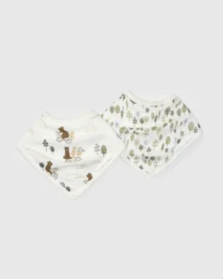 Bandana Bib Set - 2 Pack - Bears On Bikes