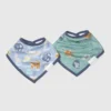 Bandana Bib Set - 2 Pack - Jungle Friends
