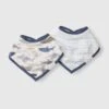 Bandana Bib Set - 2 Pack - Smiley Sharks