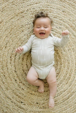 Long Sleeve Bodysuit - Grey Dash