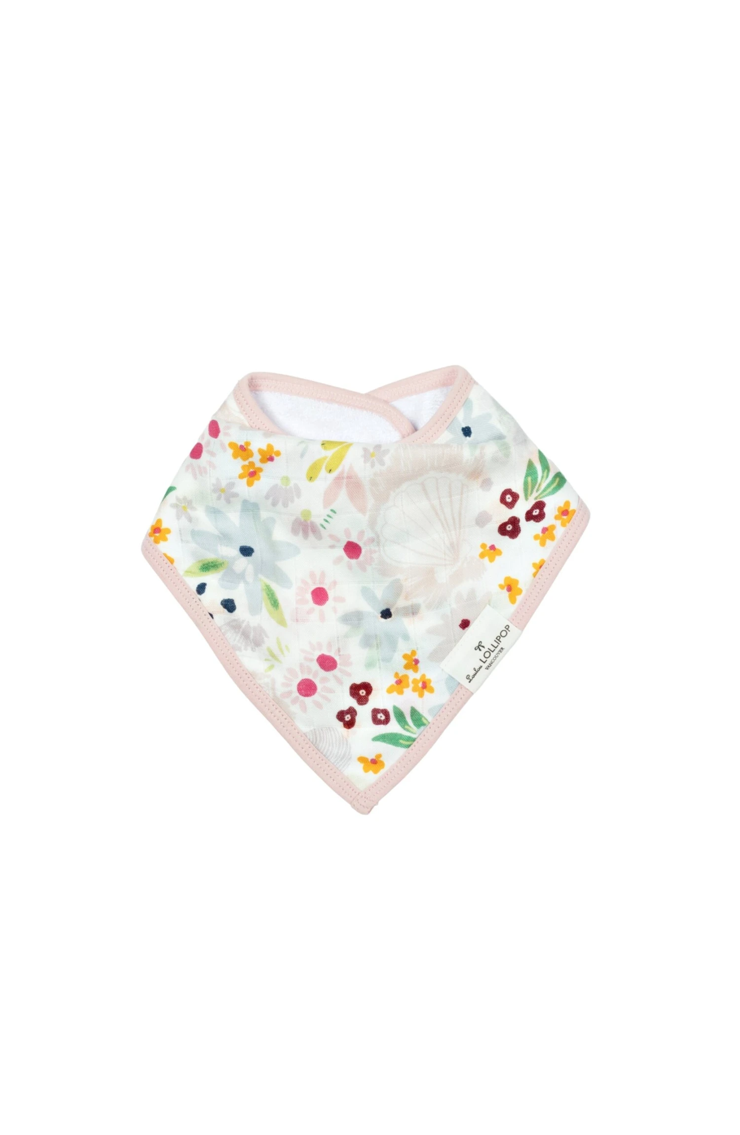 Bandana Bib Set - 2 Pack - Shell Floral 2 Bandana Bib Set - 2 Pack - Shell Floral - Image 2