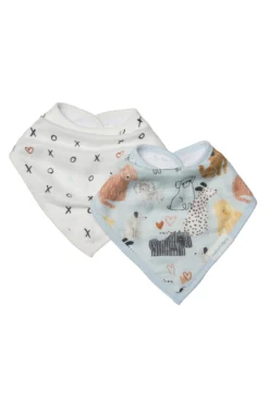 Bandana Bib Set - 2 Pack - Honey Puppies