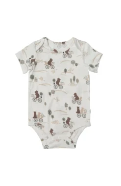 Short Sleeve Bodysuit - Bears On Bikes