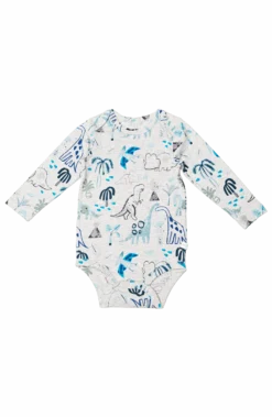 Long Sleeve Bodysuit - Dinosaurs