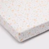Muslin Fitted Crib Sheet - Bunny Meadow