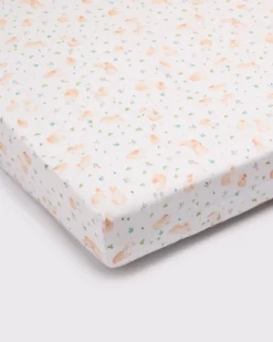 Muslin Fitted Crib Sheet - Bunny Meadow