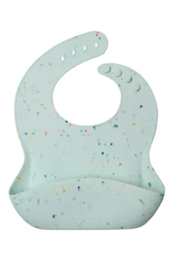 Silicone Bib Printed - Confetti Mint