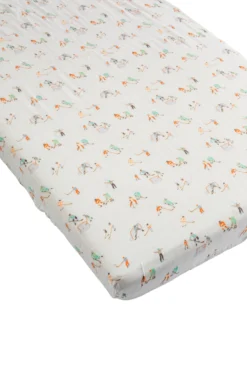 Muslin Fitted Crib Sheet - Ice Hockey