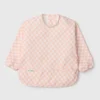 Long Sleeve Bib - Pink Checkerboard