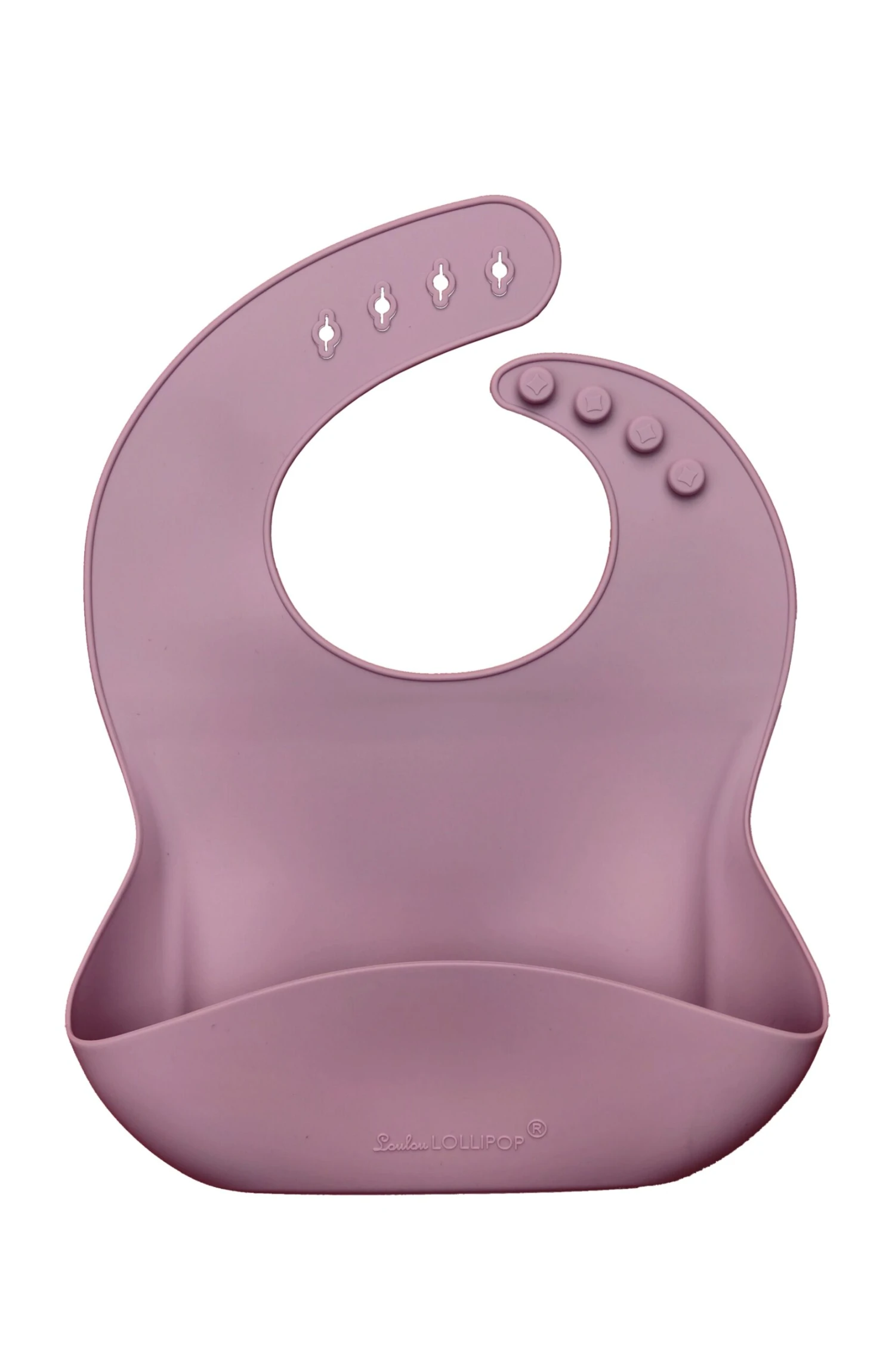 Silicone Bib - Dusty Mauve 1 Silicone Bib - Dusty Mauve