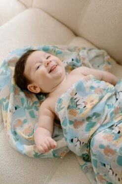 Muslin Swaddle - Animal Puzzle