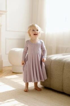 Waffle Long Sleeve Skater Dress - Lavender -Bandana Store ElzaPhotographie LoulouLollipop March2024 Web 88 5b20f93d 69d6 4702 8ca5 18c3c315da99