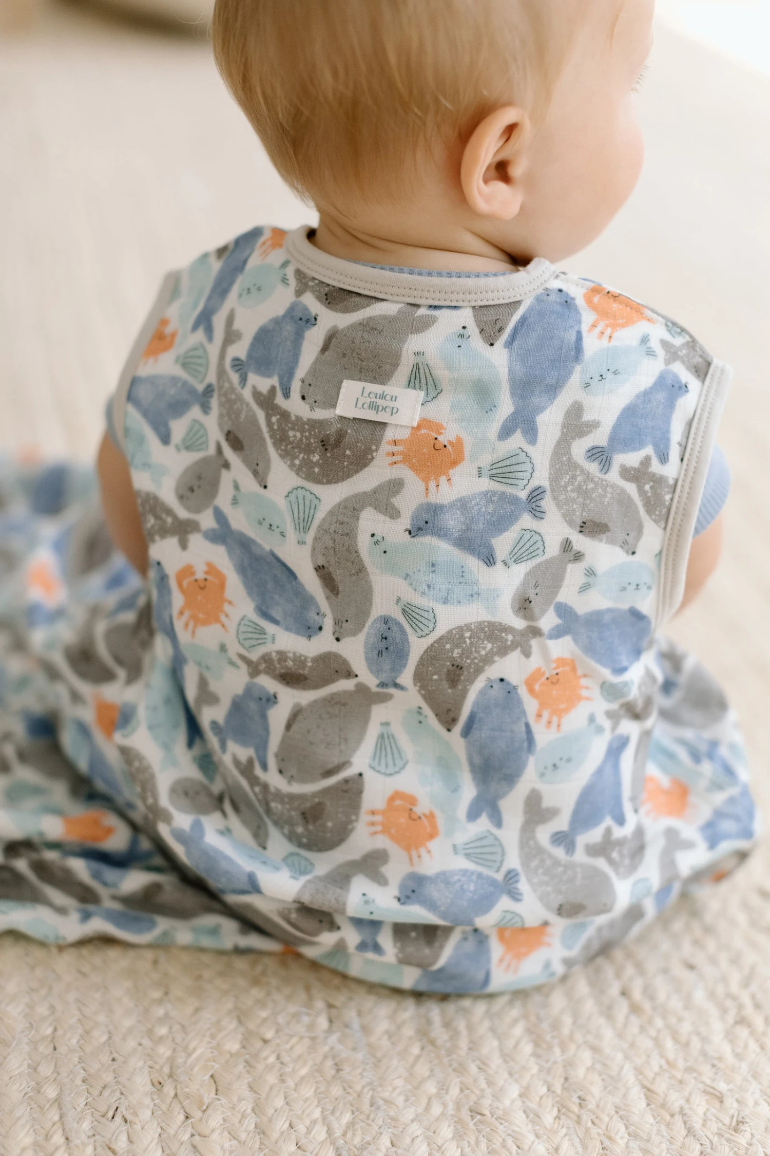 Muslin Lightweight Sleep Bag 0.5 TOG - Silly Seals 3 Muslin Lightweight Sleep Bag 0.5 TOG - Silly Seals - Image 3