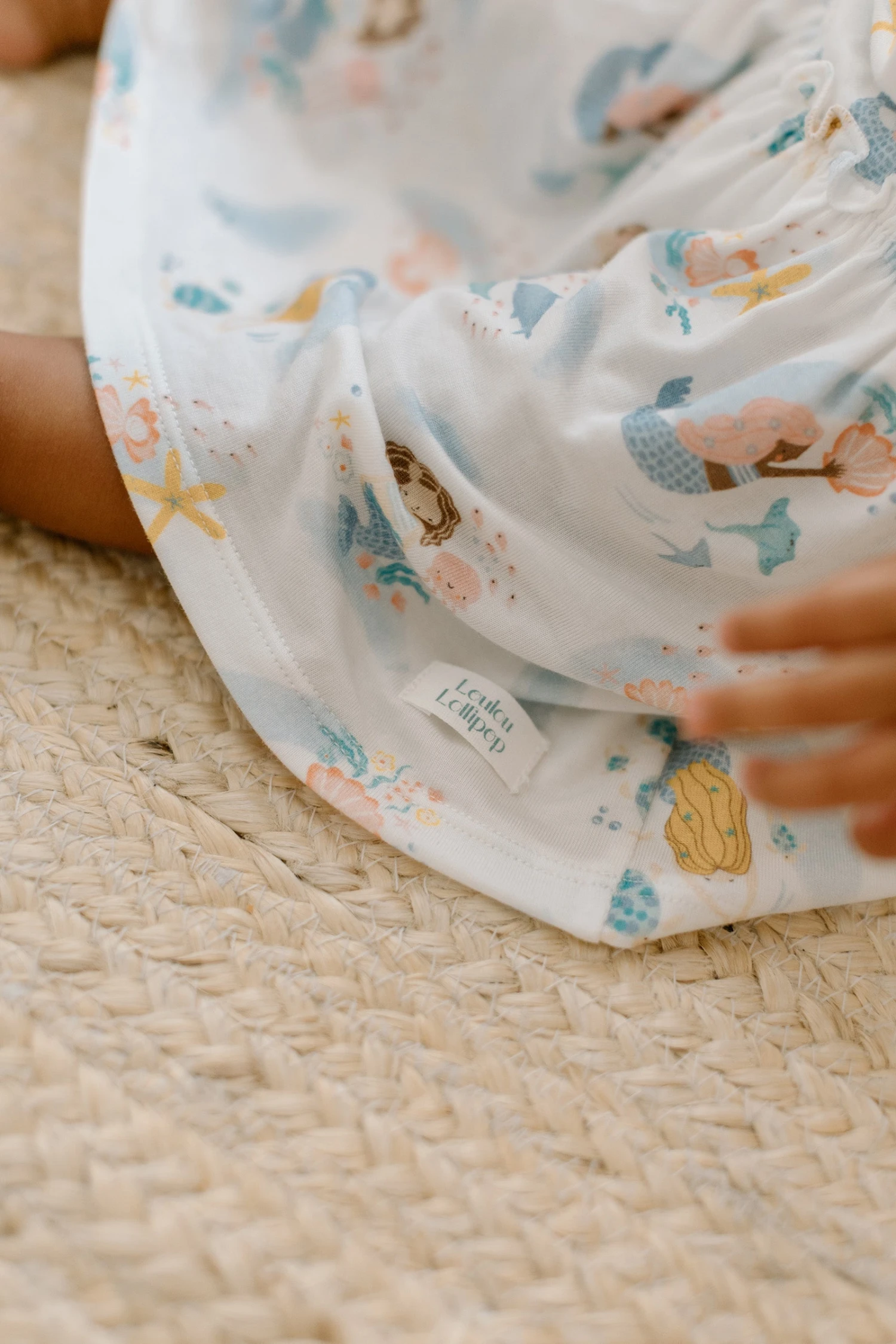 Short Sleeve Bodysuit Dress - Mermaids 2 Short Sleeve Bodysuit Dress - Mermaids - Image 2