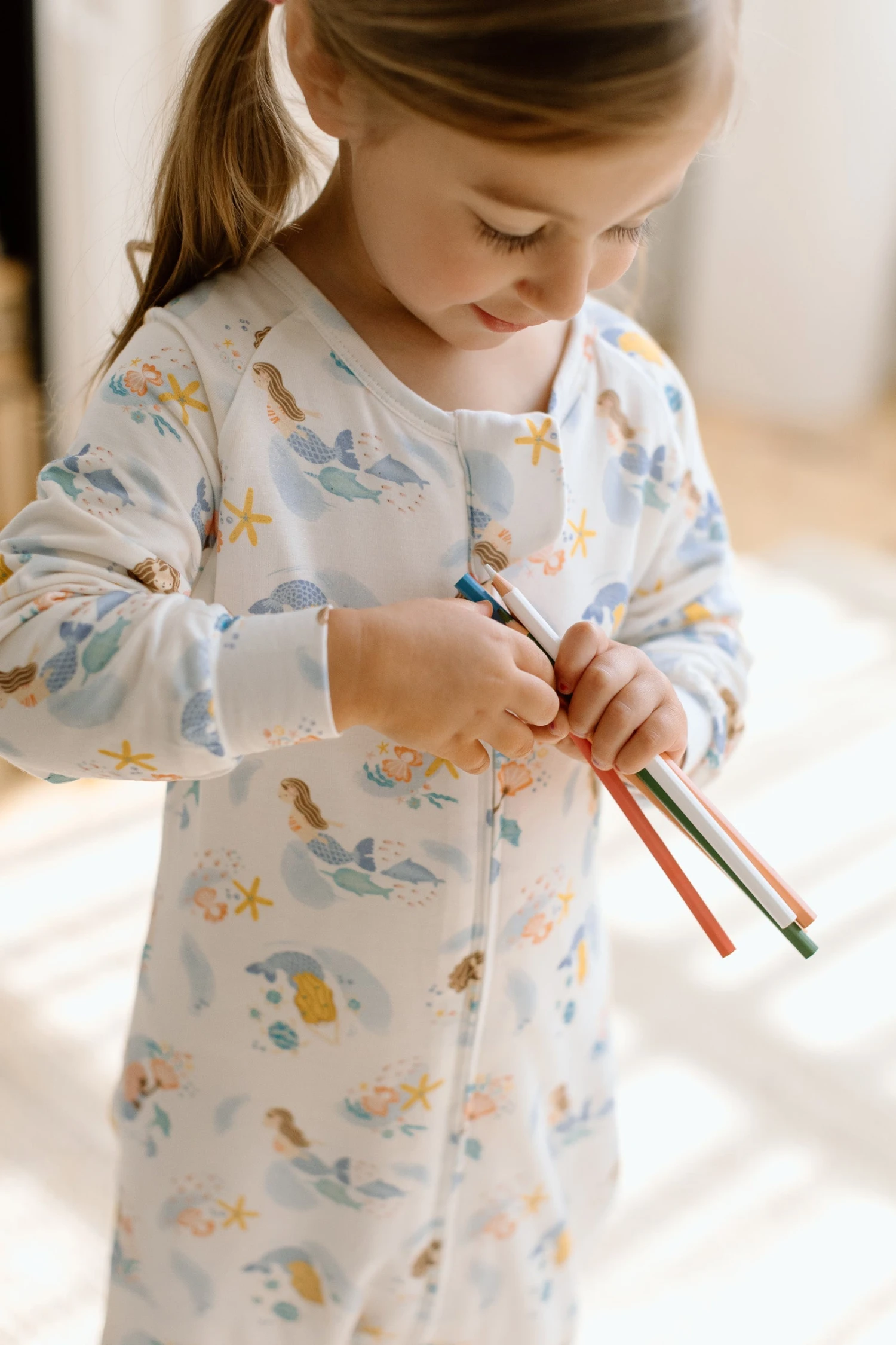 TENCEL™ Sleepsuit 1.0 TOG - Mermaids 4 TENCEL™ Sleepsuit 1.0 TOG - Mermaids - Image 4