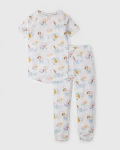Short Sleeve Long Pants Pajama Set - Mermaids