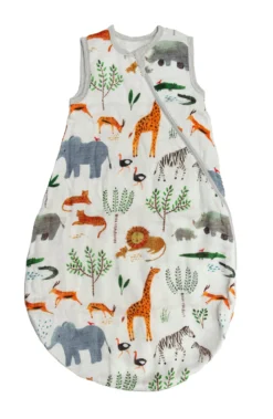 Muslin Lightweight Sleep Bag 0.5 TOG - Safari Jungle