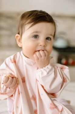 Long Sleeve Bib - Pink Seashells -Bandana Store LSBIBSSH LongSleeveBib Seashells 53