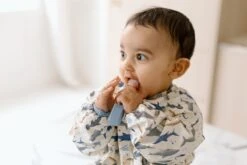 Long Sleeve Bib - Smiley Sharks -Bandana Store LSET 009 BFG LearningUtensilsSet Shark 53