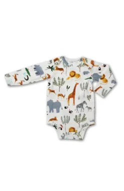 Long Sleeve Bodysuit - Safari Jungle