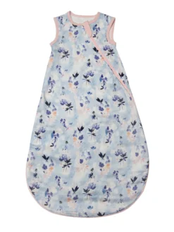 Muslin Lightweight Sleep Bag 0.5 TOG - Ink Floral