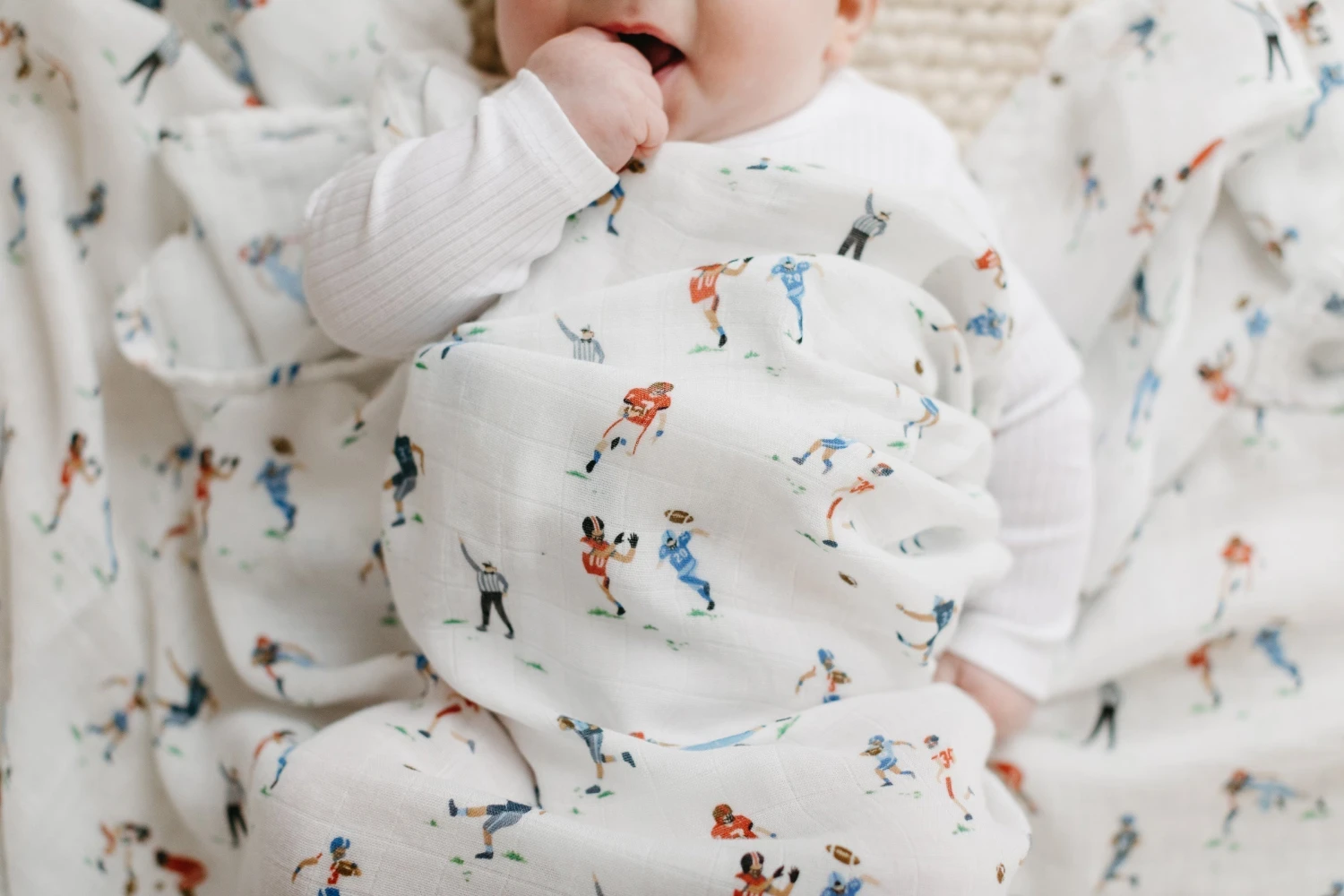 Muslin Swaddle - Football 4 Muslin Swaddle - Football - Image 4