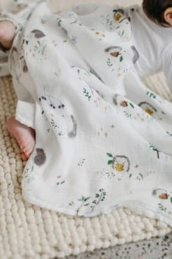 Bandana Store -Bandana Store Muslin Swaddle Hedgehogs 69655289 6396 42a7 8c9f f0838161b973