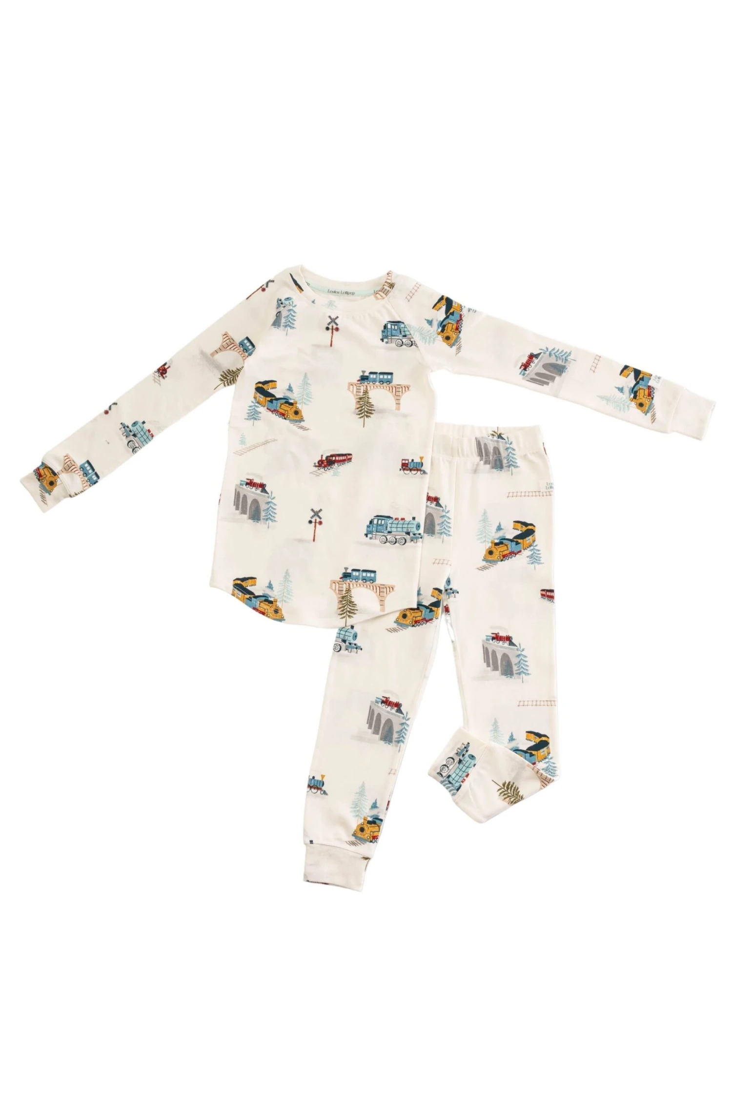 Long Sleeve Pajama Set - All Aboard 1 Long Sleeve Pajama Set - All Aboard