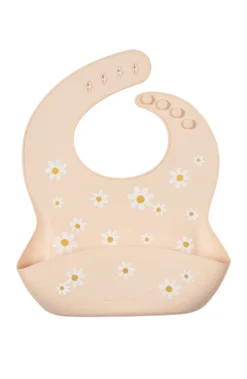 Silicone Bib Printed - Daisy Oat