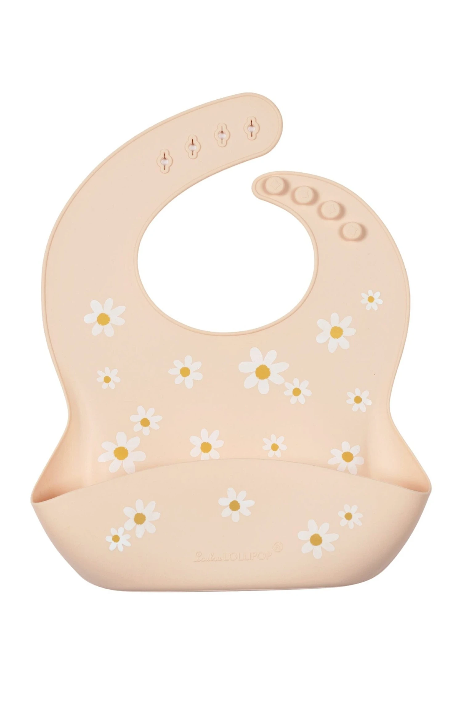 Silicone Bib Printed - Daisy Oat 1 Silicone Bib Printed - Daisy Oat