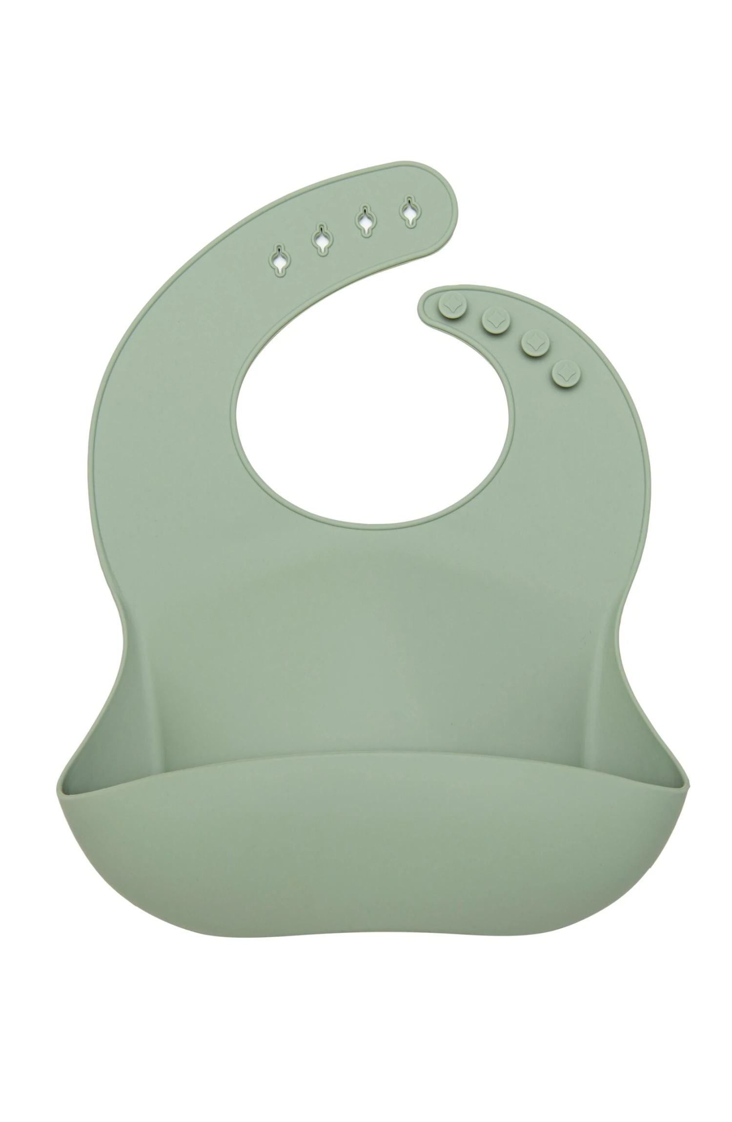 Silicone Bib - Silver Sage 1 Silicone Bib - Silver Sage