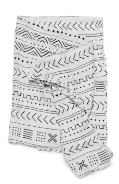 Muslin Swaddle - White Mudcloth