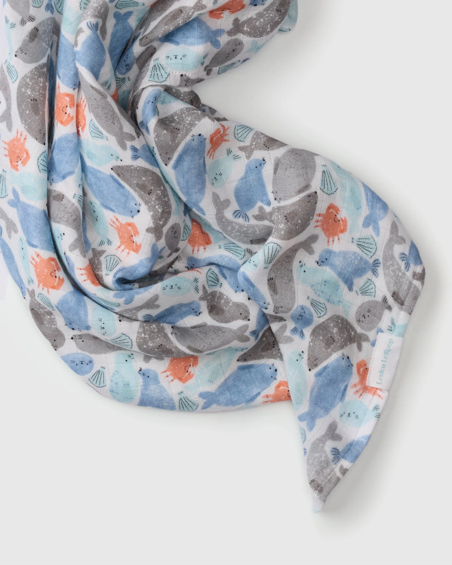 Muslin Swaddle - Silly Seals 2 Muslin Swaddle - Silly Seals - Image 2