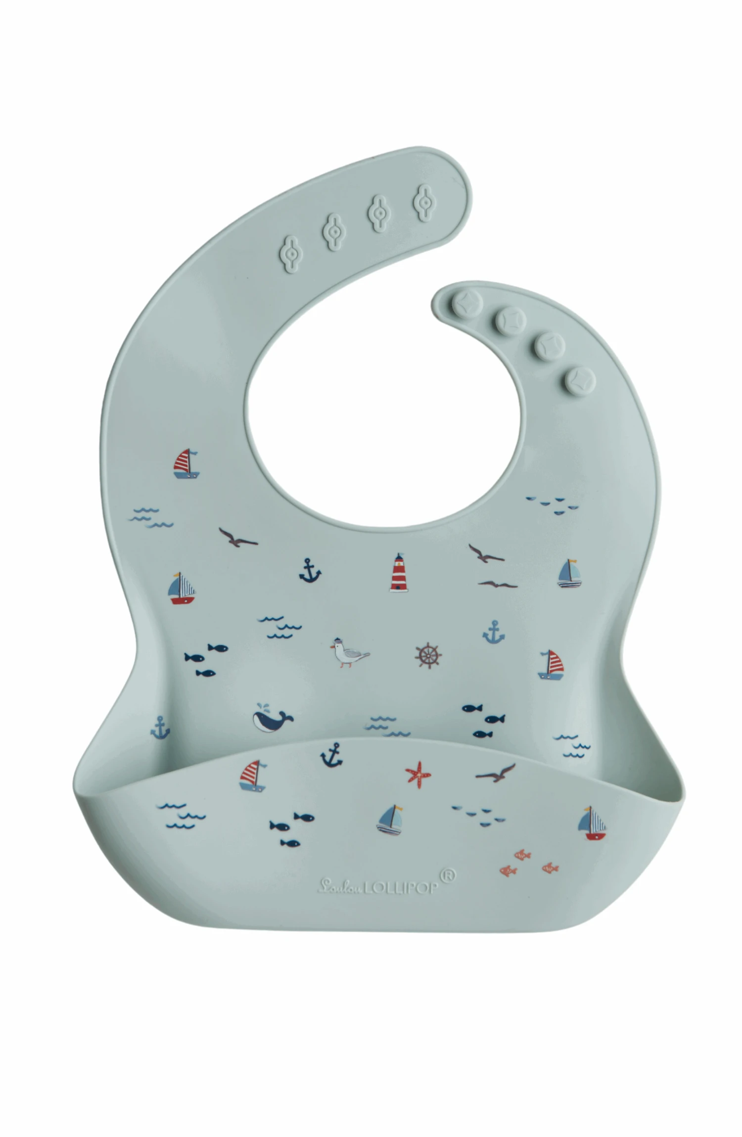 Silicone Bib Printed - Set Sail 1 Silicone Bib Printed - Set Sail