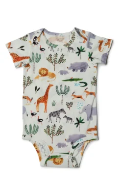 Short Sleeve Bodysuit - Safari Jungle