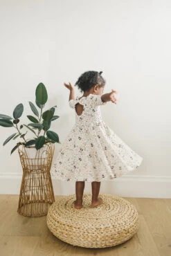 Short Sleeve Skater Dress - Bumble Bees