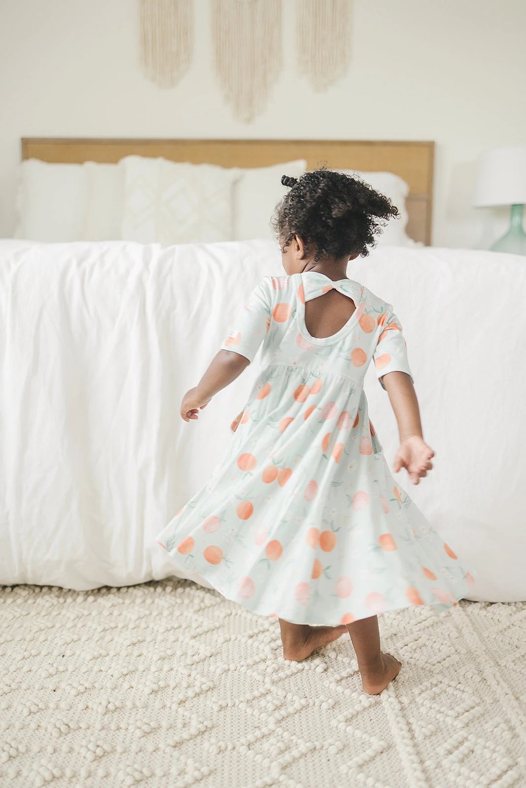 Short Sleeve Skater Dress - Peaches 3 Short Sleeve Skater Dress - Peaches - Image 3