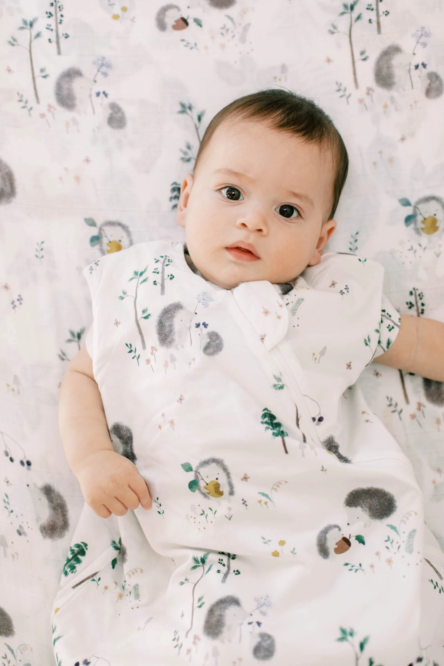 TENCEL™ Sleep Bag 1.0 TOG - Hedgehogs 2 TENCEL™ Sleep Bag 1.0 TOG - Hedgehogs - Image 2