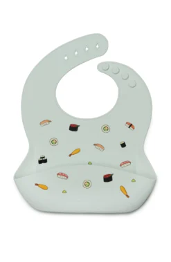 Silicone Bib Printed - Sushi