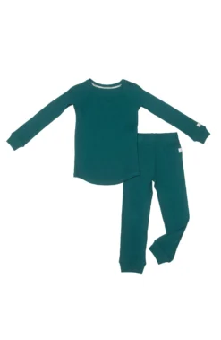 Waffle Long Sleeve Pajama Set - Peacock -Bandana Store Waffle2 pcPajamaSet Peacock 916bc831 aee4 4194 8cc6 5fbe056c3728 scaled