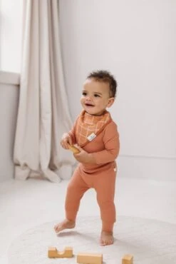 Waffle Long Sleeve Bodysuit - Sienna -Bandana Store WaffleBodysuit Sienna 3