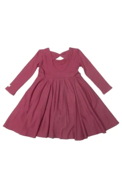 Waffle Long Sleeve Skater Dress - Mauvewood -Bandana Store WaffleSkaterDress Mauvewood 2 7ae395cd a111 4ef3 95b5 93e1b4e199bd scaled