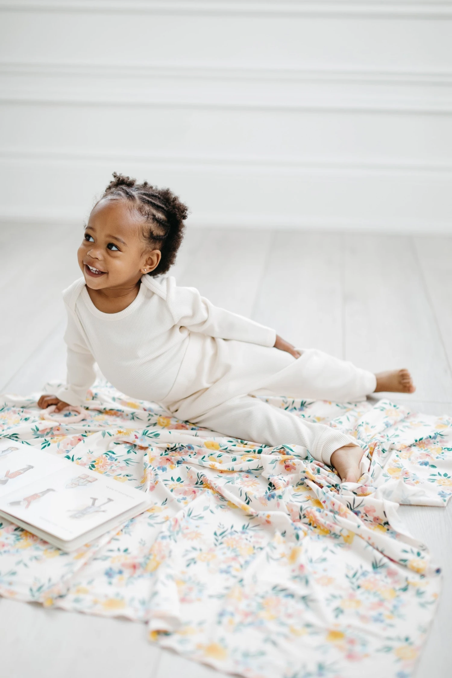 Waffle Long Sleeve Bodysuit - Coconut Milk 4 Waffle Long Sleeve Bodysuit - Coconut Milk - Image 4