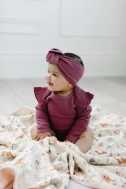 Waffle Knotted Headband - Sugar Plum