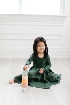 Waffle Long Sleeve Skater Dress - Spruce Green -Bandana Store Waffle Skater Dress Spruce Green 2 cd737839 d812 4a53 9bea f56a3e149dbc